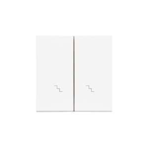 Simon 55 double button for switches and push buttons, white matt — image 1
