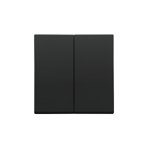 Simon 55 double button for switches and push buttons, black matt — image 1