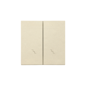 Simon 55 double button for switches and push buttons, champagne matt — image 1