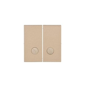 Simon 55 double button for switches and push buttons, champagne matt — image 1