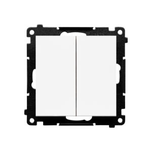 Simon 55 quadruple push button, 10AX, 10A, white matt — image 1
