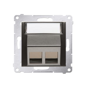 Simon 54 double angled cover for ITC socket for Keystone, (module), anthracite, metalic — image 1