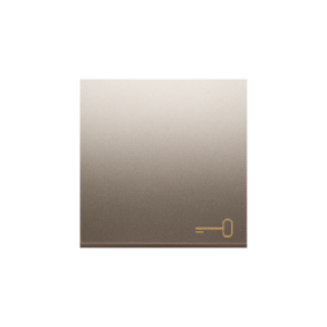 Simon 54 single button with pictogram for switches and push buttons, gold matt, metalic — image 1