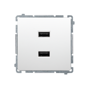 Simon Basic dvigubas USB įkroviklis, A+A, 2,1 A, balta — nuotrauka 1