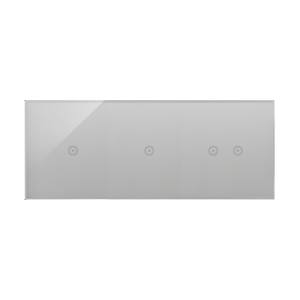 Simon 54 Touch touch panel 3 modules, Modul 1: 1 touch field, Module 2: 1 touch field, Module 3: 2 horizontal touch fields, Fixing: horizontal, silver mist — image 1