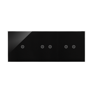 Simon 54 Touch touch panel 3 modules, Modul 1: 1 touch field, Module 2: 2 horizontal touch fields, Module 3: 2 horizontal touch fields, Fixing: horizontal, frozen lava — image 1