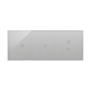 Simon 54 Touch touch panel 3 modules, Modul 1: 1 touch field, Module 2: 1 touch field, Module 3: 2 vertical touch fields, Fixing: horizontal, silver mist — image 1