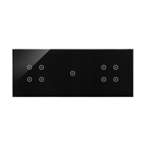 Simon 54 Touch touch panel 3 modules, Modul 1: 4 touch fields, Module 2: 1 touch field, Module 3: 4 touch fields, Fixing: horizontal, frozen lava — image 1