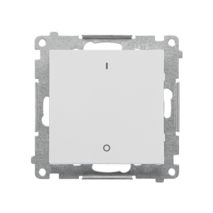 Simon 55 two-pole switch, 10AX, light gray matt — image 1