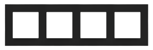 Simon 55 quadruple frame, black matt — image 1