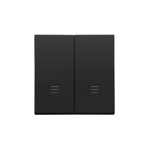 Simon 55 double button for switches and push buttons, black matt — image 1