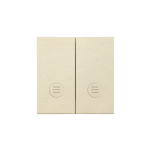 Simon 55 double button for switches and push buttons, champagne matt — image 1