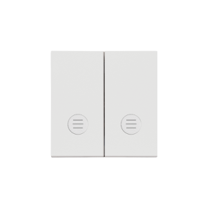 Simon 55 double button for switches and push buttons, light gray matt — image 1
