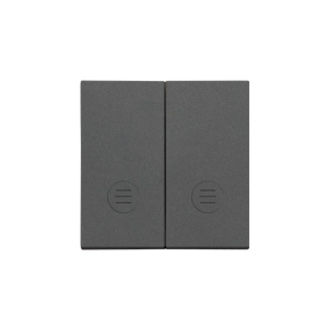 Simon 55 double button for switches and push buttons, graphite mat — image 1