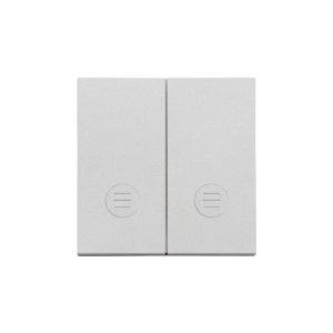 Simon 55 double button for switches and push buttons, matt aluminum — image 1
