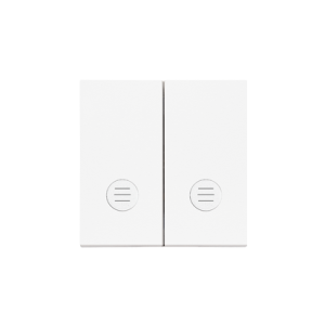 Simon 55 double button for switches and push buttons, white matt — image 1