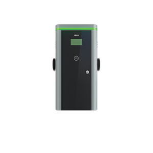 Electric vehicle charging station, Simon Neon, wall mounted, 3-phase, 32A, 44kW, 2 socket outlets Type 2, RFID, MID, 4G/LTE modem, 30mA, A type self-resetting earth leakage circuit breaker 40A, C type circuit breaker — image 1