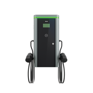 Electric vehicle charging station, Simon Neon, wall mounted, 3-phase, 32A, 44kW, Type 2 straight charging cable, RFID, MID, 40A, C type circuit breaker 30mA, A type earth leakage circuit breaker — image 1
