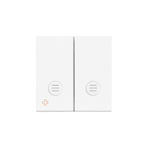 Simon 55 double button for switches and push buttons, antibacterial white — image 1
