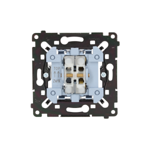Simon 55 three positions (1-0-2) single roller blind switch, 10A, black — image 1