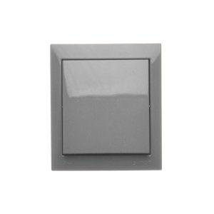 Simon Aquaclick single contact push button without pictogram IP44, IP44, 10AX, dark grey — image 1