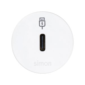Furniture USB-C ports with docking station including 1x HDMI + LAN + 3x USB Type A, Simon 400 Flash 30, IP20, Mount. dimen.: Ø17mm, white — image 1