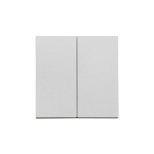 Simon 55 double button for switches and push buttons, matt aluminum — image 1