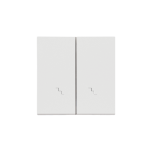 Simon 55 double button for switches and push buttons, light gray matt — image 1
