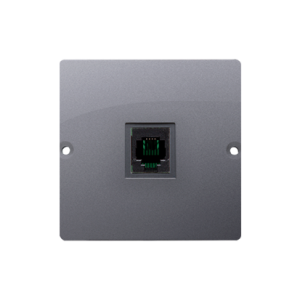 Simon Basic RJ11 single telephone socket, (module), silver matt, metalic — image 1