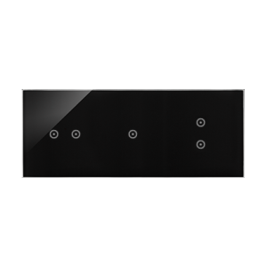 Simon 54 Touch touch panel 3 modules, Modul 1: 2 horizontal touch fields, Module 2: 1 touch field, Module 3: 2 vertical touch fields, Fixing: horizontal, frozen lava — image 1