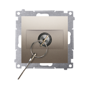 Made-to-order product, Roller blind momentary switch with key, (module), Simon 54, IP20, 5A, gold matt, metalic — image 1