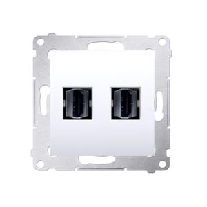 Simon 54 HDMI double socket, white — image 1