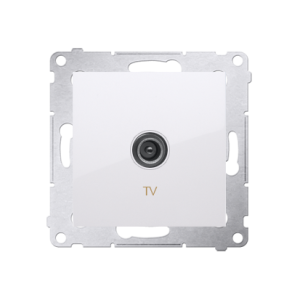 Simon 54 single TV socket final, white — image 1