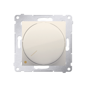 Simon 54 rotary dimmer for dimmable LED bulbs, cream white/electro white — image 1