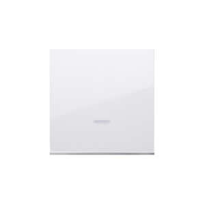 Simon 54 single button with light indicator box for switches and push buttons, white — image 1