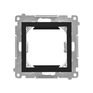 Simon 55 pereinamasis adapteris, skirtas 45x45 mm jungties tipui (modulis), matinė juoda — nuotrauka 1