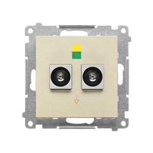 Simon 55 double equipontential socket, module, champagne matt — image 1