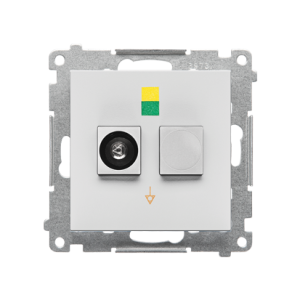 Simon 55 equipotential socket, module, light gray matt — image 1