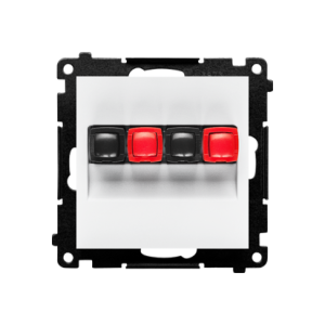 Simon 55 double loudspeaker socket, module, white matt — image 1