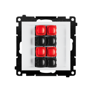 Simon 55 quadruple loudspeaker socket, module, white matt — image 1