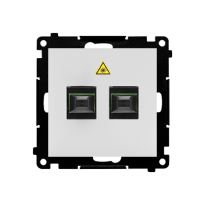 Simon 55 double fiber optic sockets, light gray matt — image 1