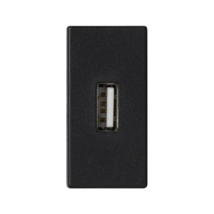 Plokštelė, K45, USB A tipo, 45×22,5 mm, juoda — nuotrauka 1