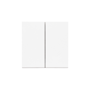 Simon 55 double button for switches and push buttons, white matt — image 1