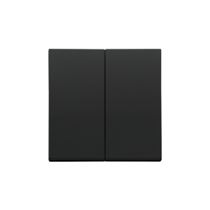 Simon 55 double button for switches and push buttons, black matt — image 1