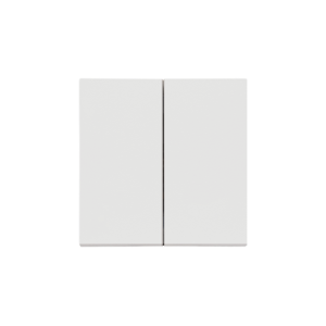 Simon 55 double button for switches and push buttons, light gray matt — image 1