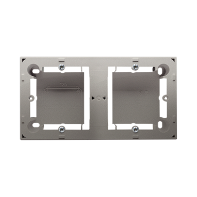Simon Basic Standard, Simon Classic double surface mounted box, satin, metallized