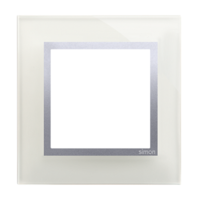 Simon 54 Nature single frame, glass, silver mist