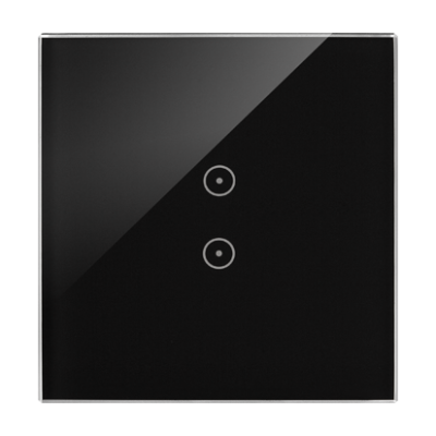 Simon 54 Touch touch panel 1 module, Modul 1: 2 vertical touch fields, Fixing: horizontal, frozen lava