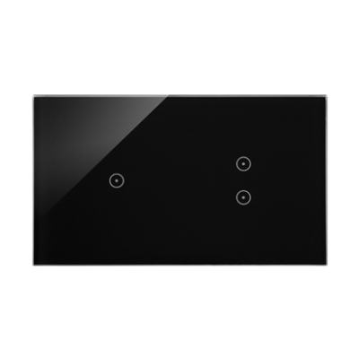 Simon 54 Touch touch panel 2 modules, Modul 1: 1 touch field, Module 2: 2 vertical touch fields, Fixing: horizontal, frozen lava
