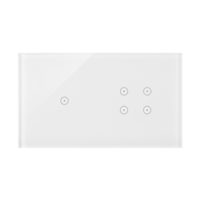 Touch panel 2 modules, Modul 1: 1 touch field, Module 2: 4 touch fields, Fixing: horizontal